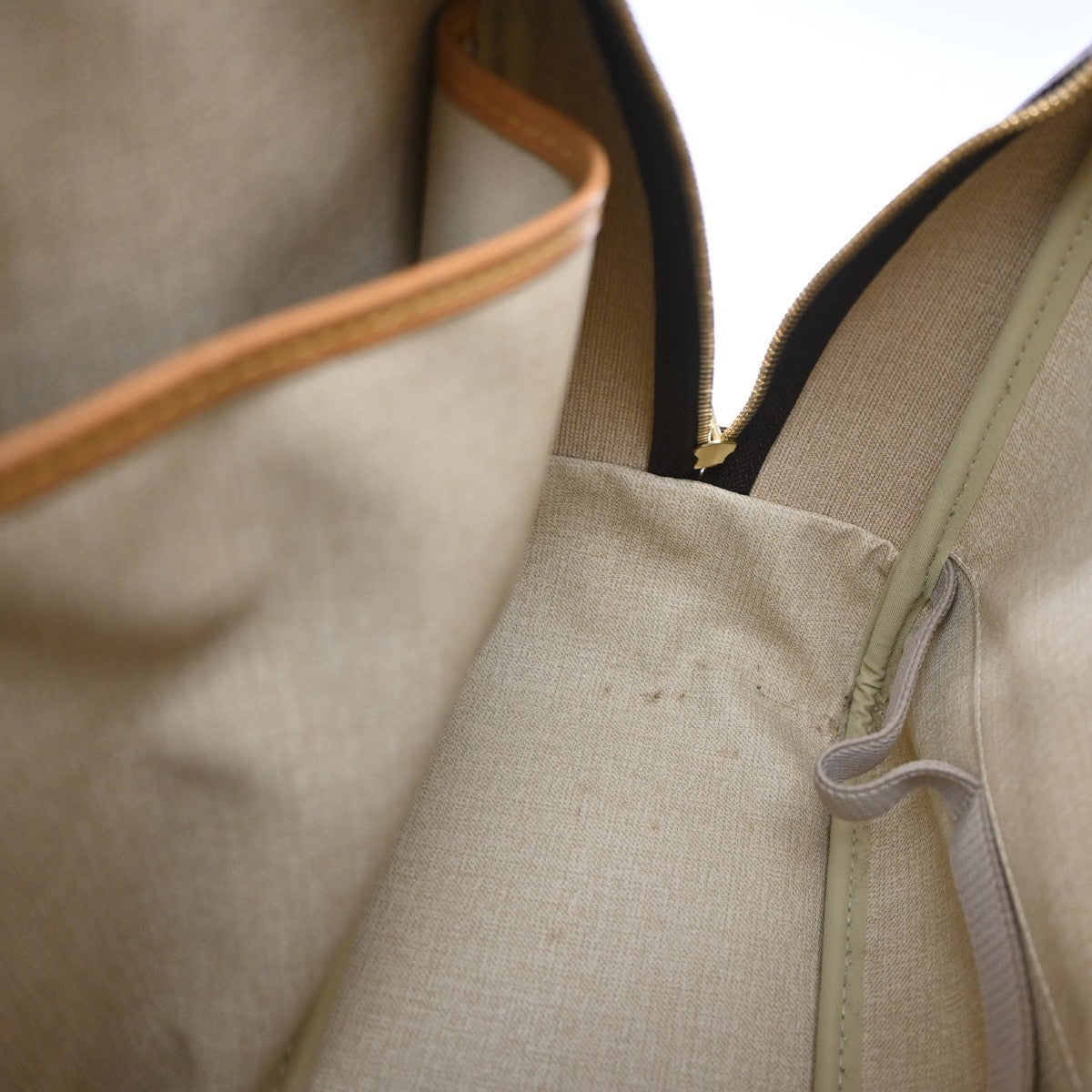 LOUIS VUITTON LV Logo Deauville Hand Bag Monogram Leather Brown M47270 72KD188
