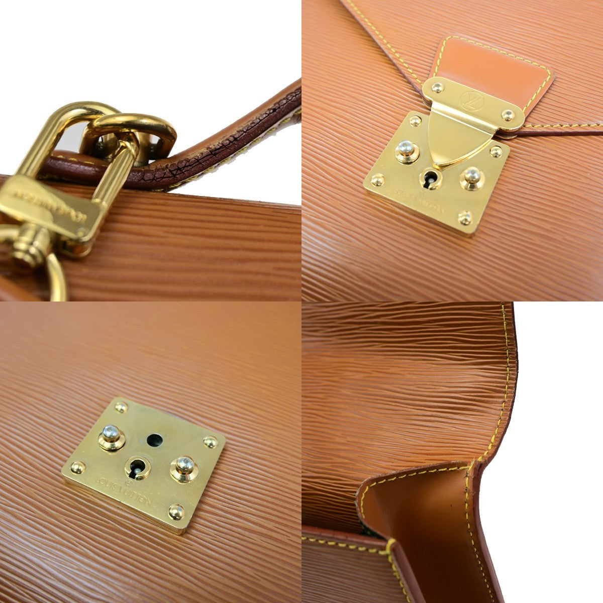 LOUIS VUITTON Porte Documents Bandouliere Hand Bag Epi Leather BN M54468 88KD166