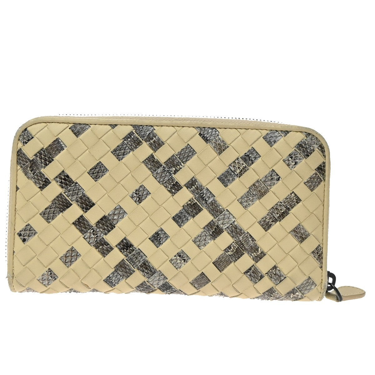 BOTTEGA VENETA Intrecciato Zip Around Long Wallet Embossing Leather BE 63KD204