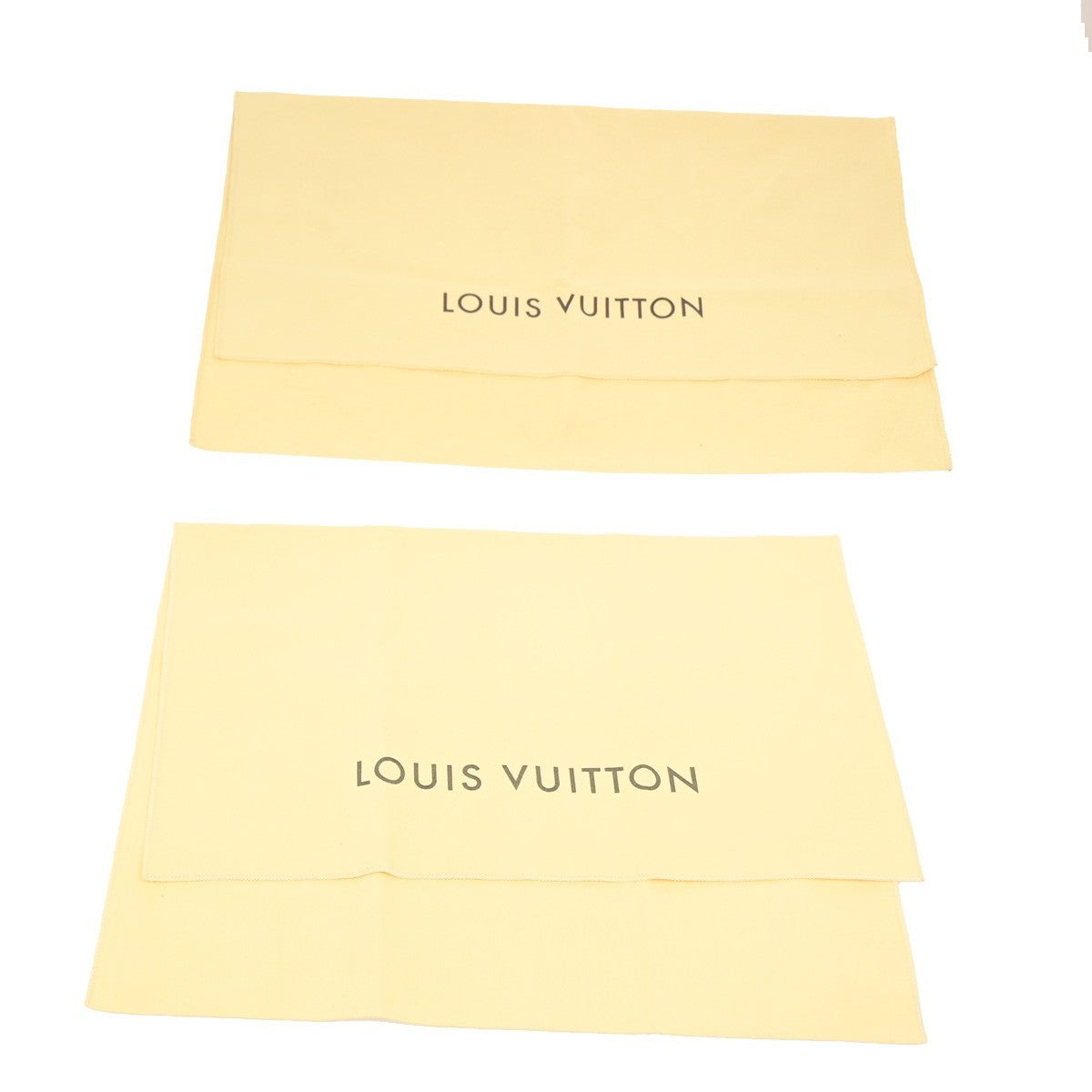 LOUIS VUITTON Logo 10 Set Dust Bag Drawstring Canvas Cotton Beige Brown 03KD213