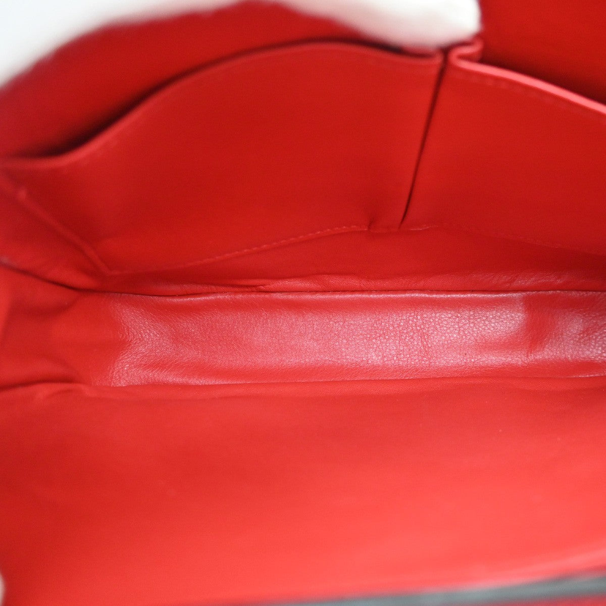 CELINE Logo Crossbody Shoulder Hand Bag Leather Red GHW France 38YJ284