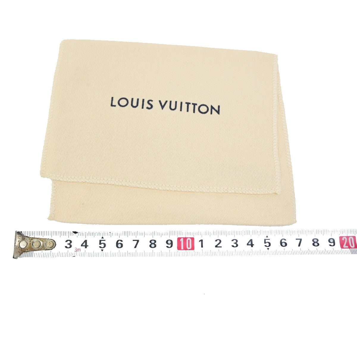 LOUIS VUITTON Logo 10 Set Dust Bag Drawstring Canvas Cotton Beige Brown 09KD214