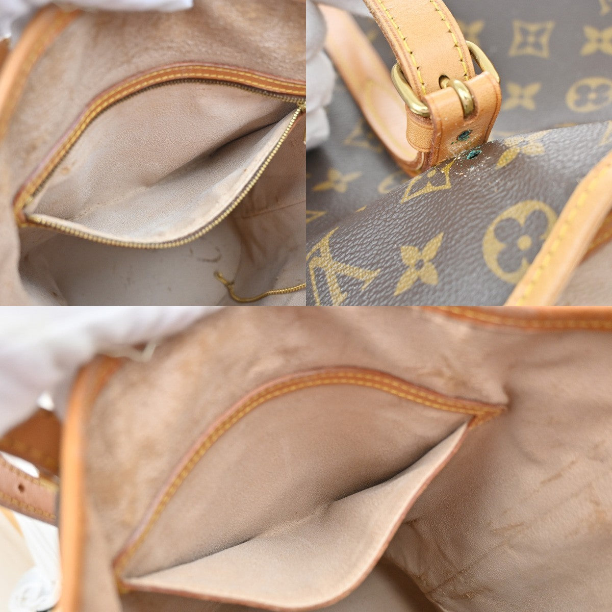 LOUIS VUITTON BUCKET GM Shoulder Tote Bag Monogram Leather USA M42236 31KD208