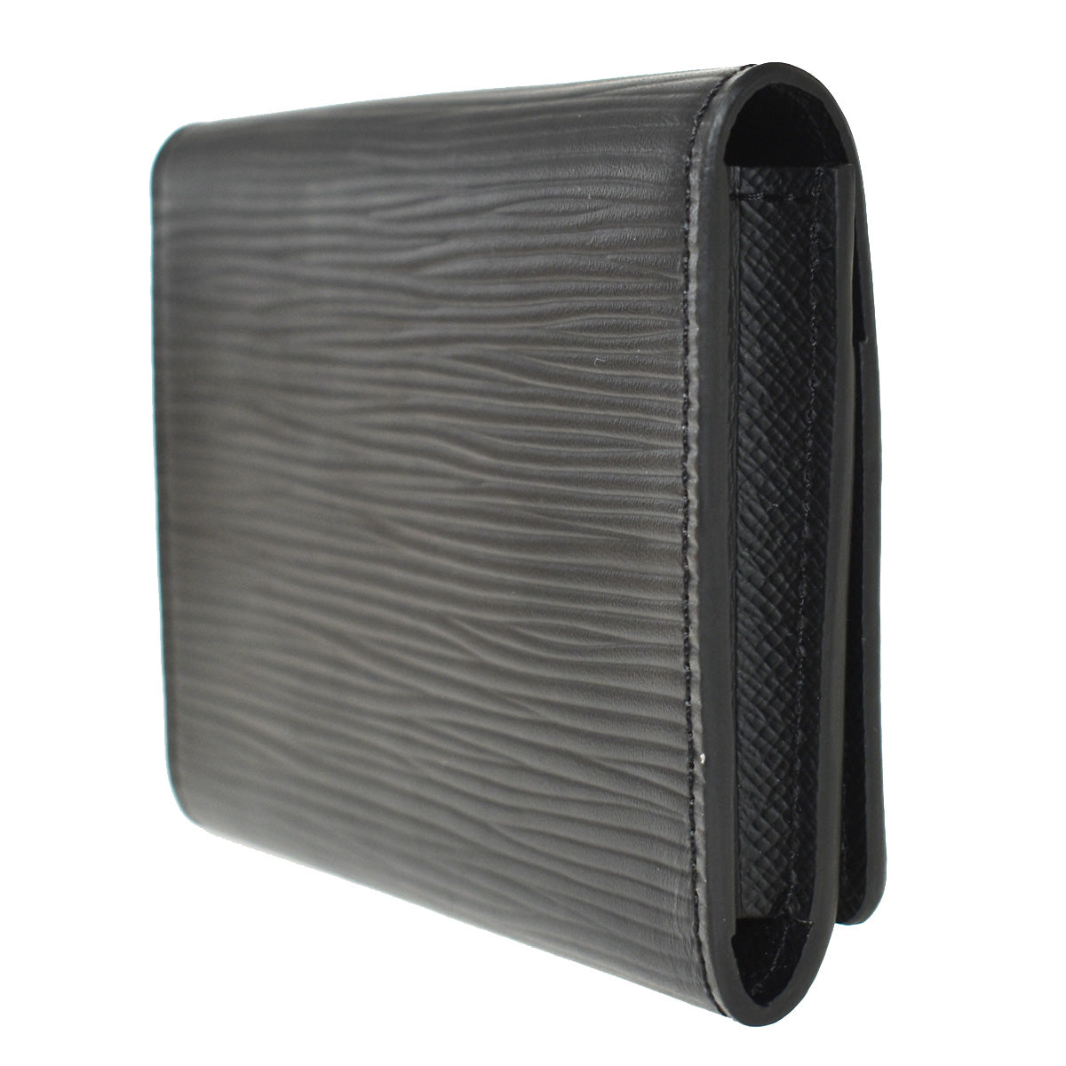 LOUIS VUITTON Enveloppe Carte de Visite Card Case Epi Leather Black 63YA352