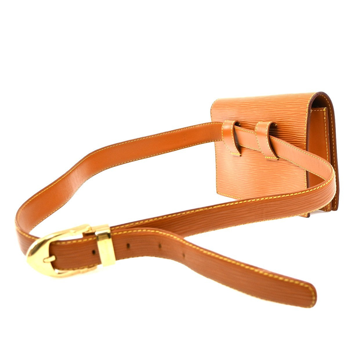 LOUIS VUITTON Logo Tilsitt Bum Bag Epi Leather Brown France M52608 33KD180