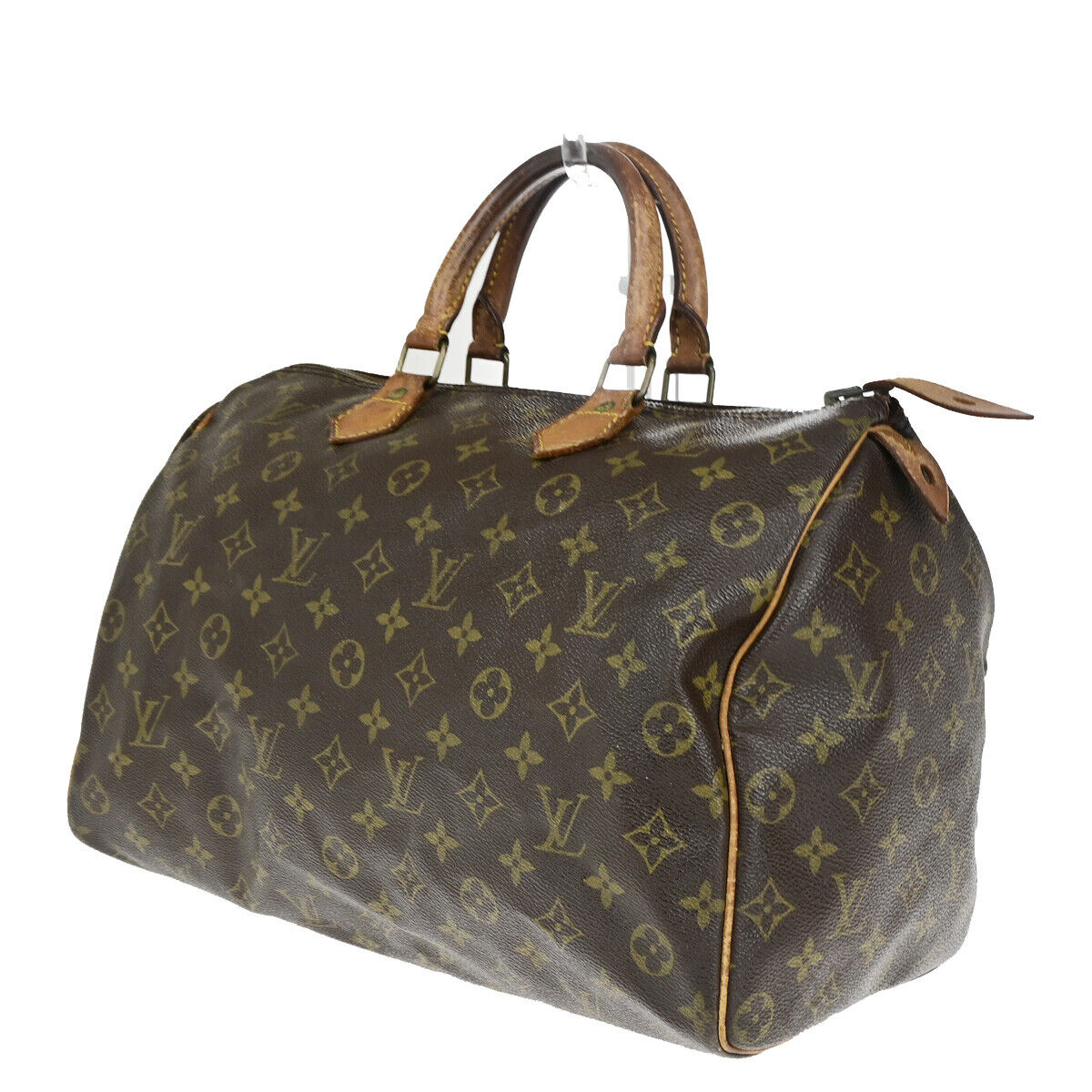 LOUIS VUITTON Speedy 35 Travel Hand Bag Monogram Leather Brown M41524 36YG523