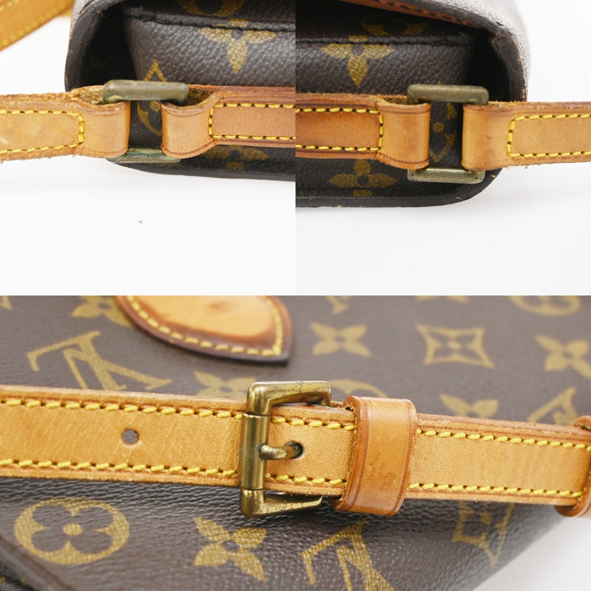 LOUIS VUITTON Saint Cloud MM Shoulder Bag Monogram Leather Brown M51243 31KP037