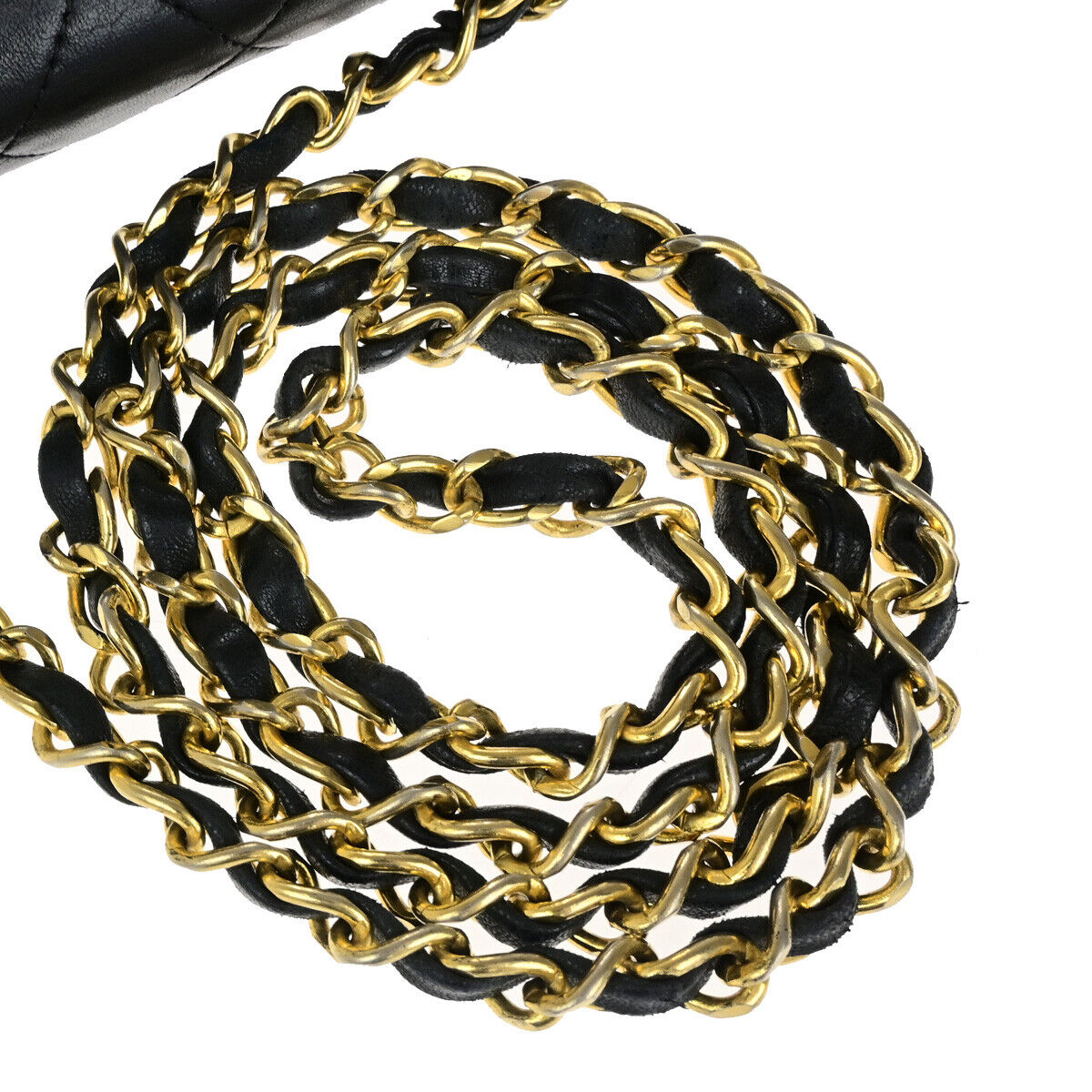 CHANEL CC Mini Matelasse Chain Shoulder Bag Leather Black GHW Vintage 691RK762