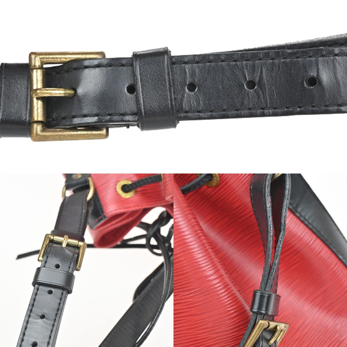 LOUIS VUITTON Petit Noe Bicolor Shoulder Bag Epi Leather Red BK M44172 88CA869