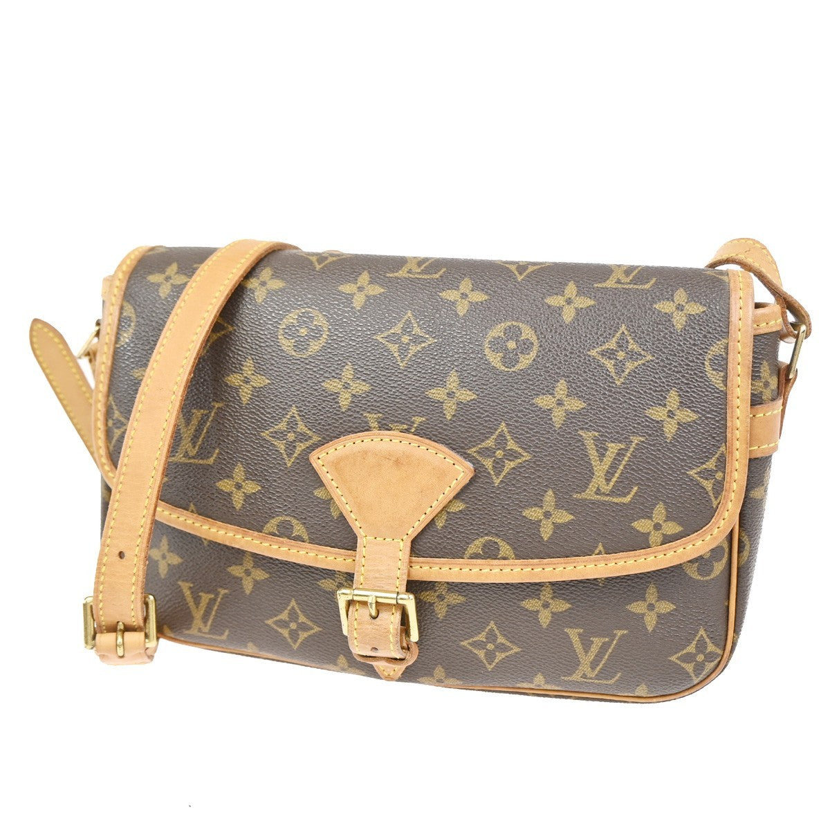 LOUIS VUITTON Sologne Shoulder Bag Monogram Leather Brown France M42250 59CA915