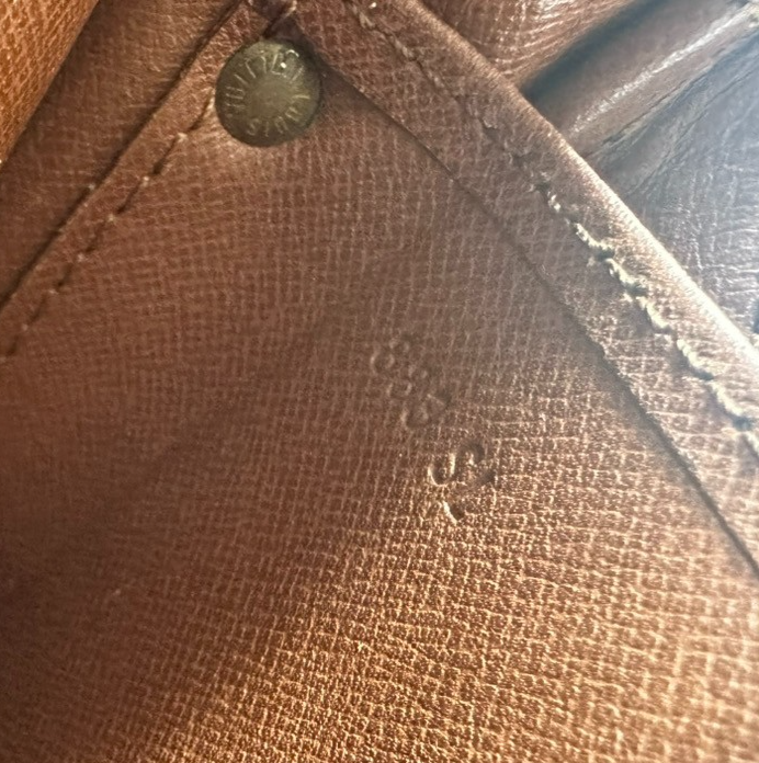 LOUIS VUITTON Cartouchiere MM Shoulder Bag Monogram Leather Brown M51253 31CA716