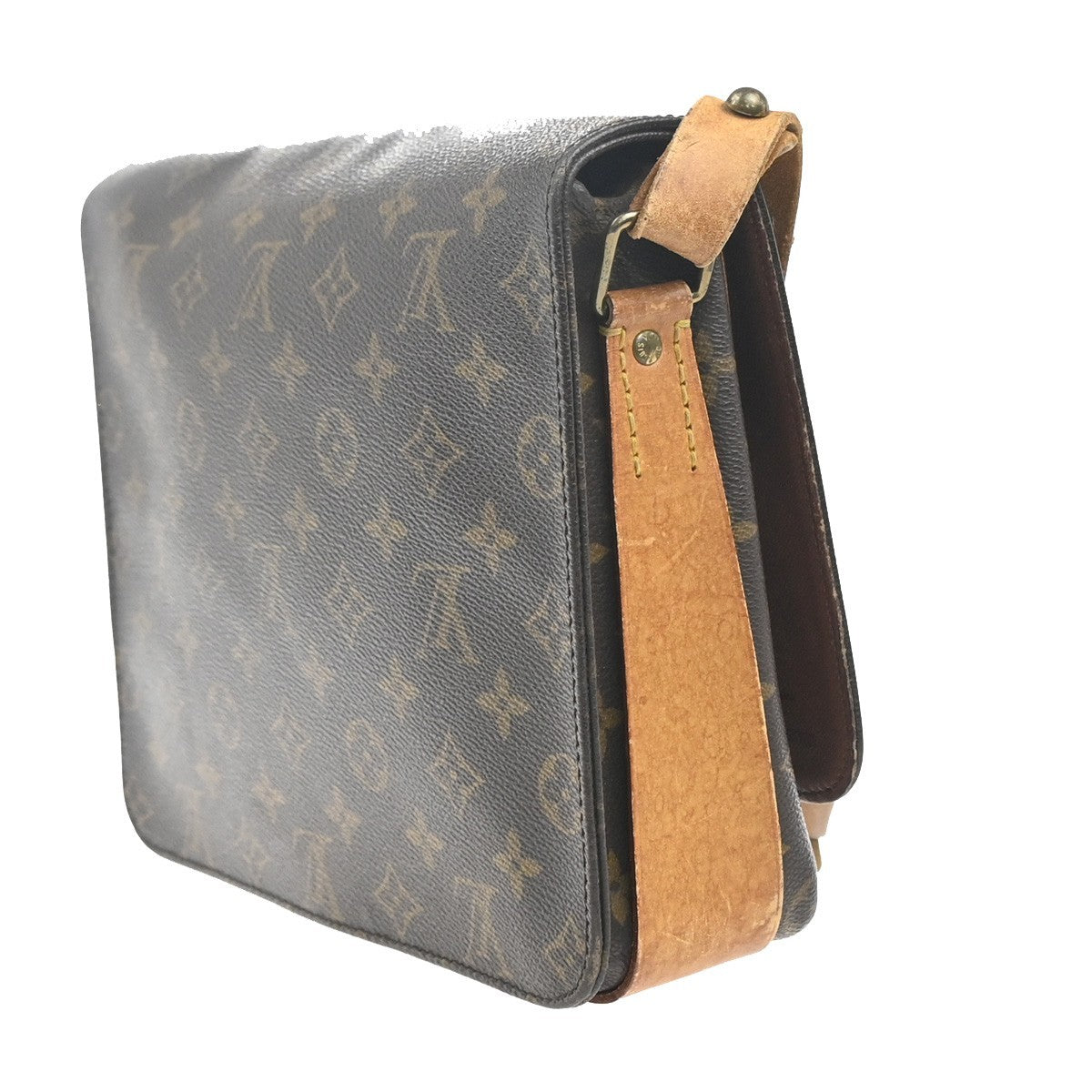 LOUIS VUITTON Cartouchiere GM Shoulder Bag Monogram Leather Brown M51252 69KC705