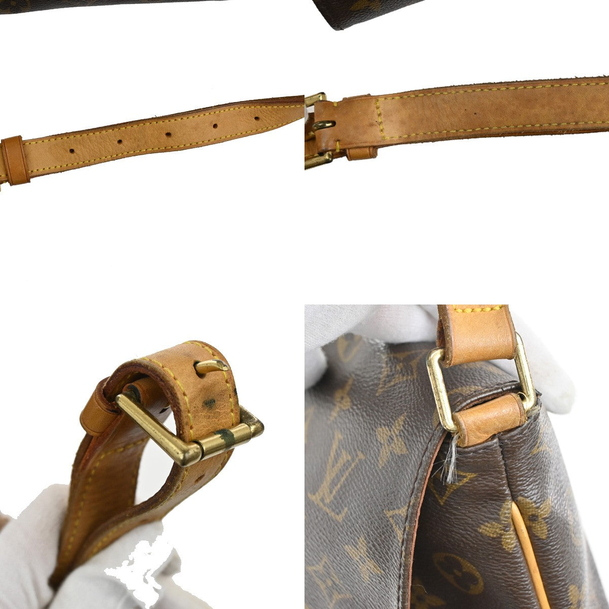 LOUIS VUITTON Musette Shoulder Bag Monogram Leather Brown France M51256 82YH362
