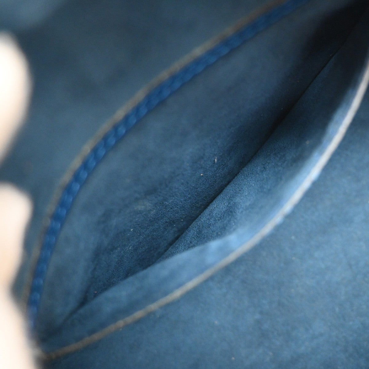 LOUIS VUITTON LV Logo Soufflot Hand Bag Epi Leather Blue France M52225 83YJ139