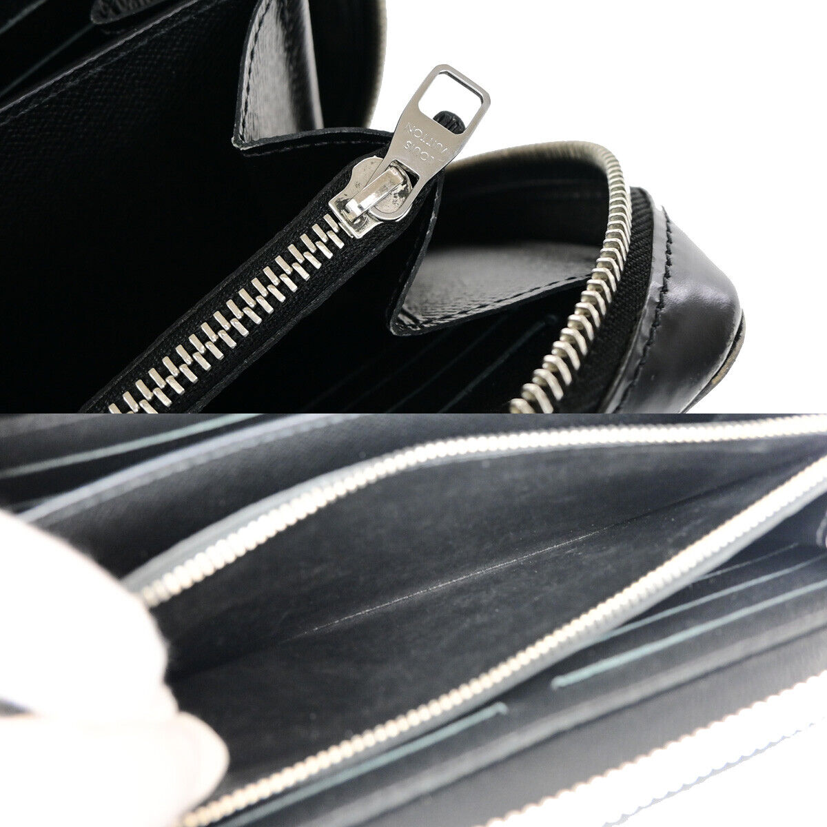 LOUIS VUITTON Zippy XL Long Wallet Travel Case Damier Graphite BK N41503 96YE848