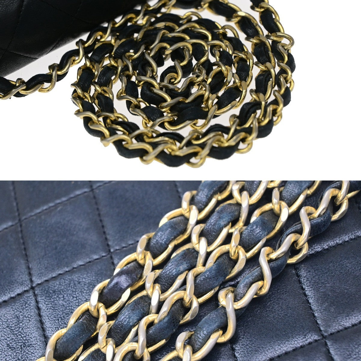 CHANEL CC Mini Matelasse Chain Shoulder Bag Leather Black GHW Vintage 399RP188