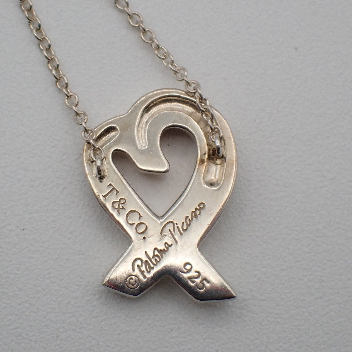 Tiffany & Co. Loving Heart Necklace Paloma Picasso Ag 925 Silver 05CA076