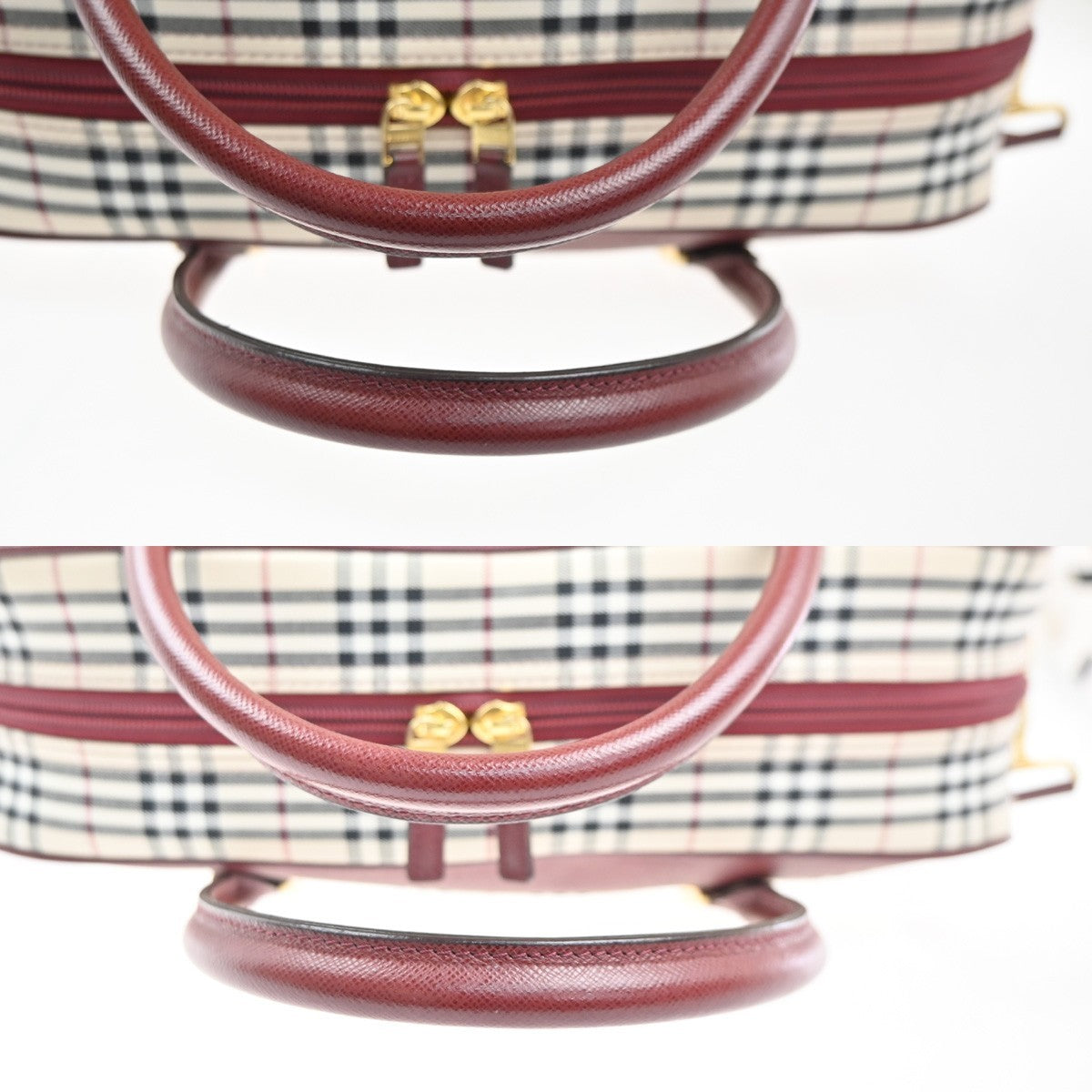 BURBERRY Nova Check Pattern 2way Shoulder Hand Bag Canvas Leather BE RD 75RL822