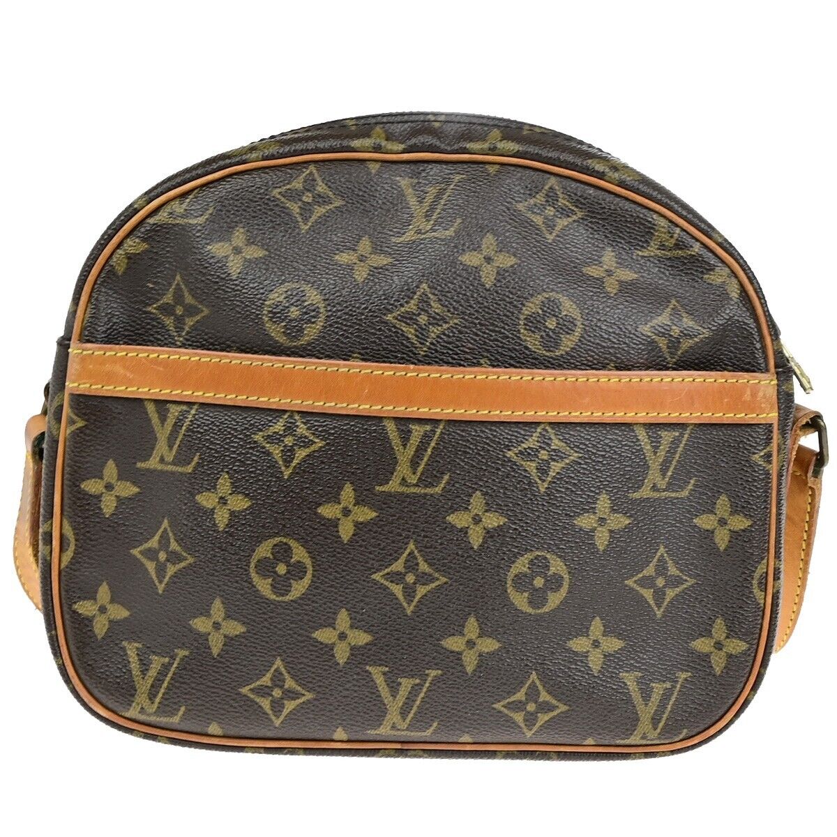 LOUIS VUITTON Senlis Shoulder Bag Monogram Leather Brown France M51222 31ED197