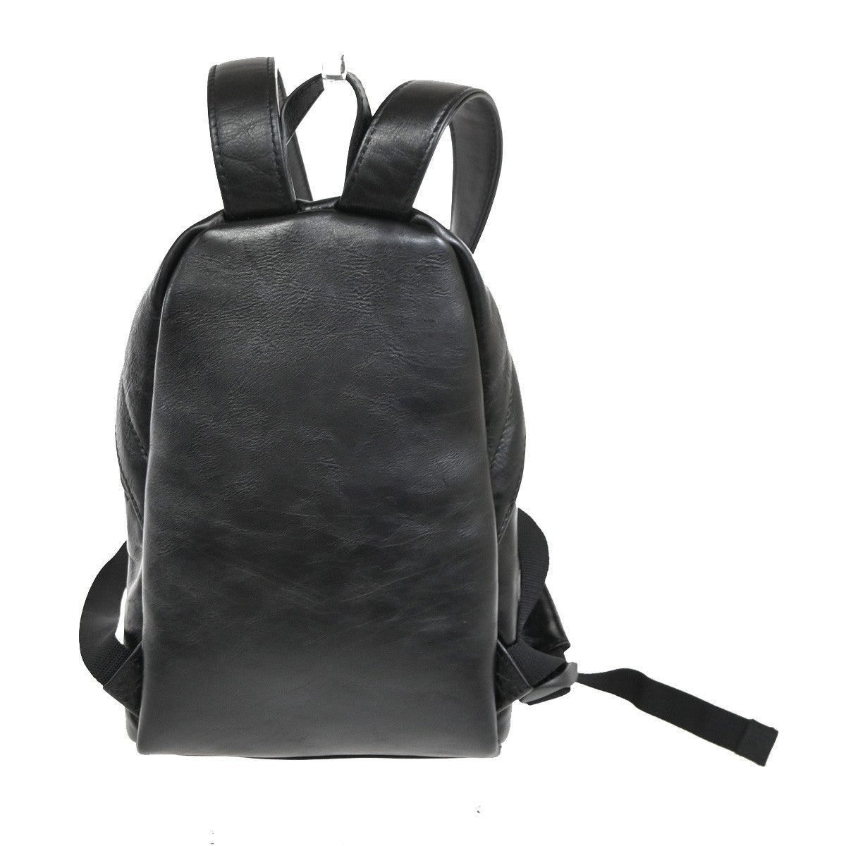 BALENCIAGA B Logo Backpack Adjustable Strap Leather Black Italy 84TA674