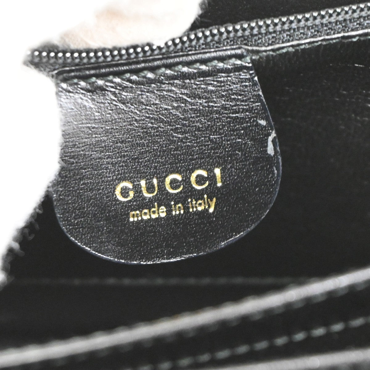 GUCCI Logo GG Shoulder Bag Leather Black Italy GHW 67TA289