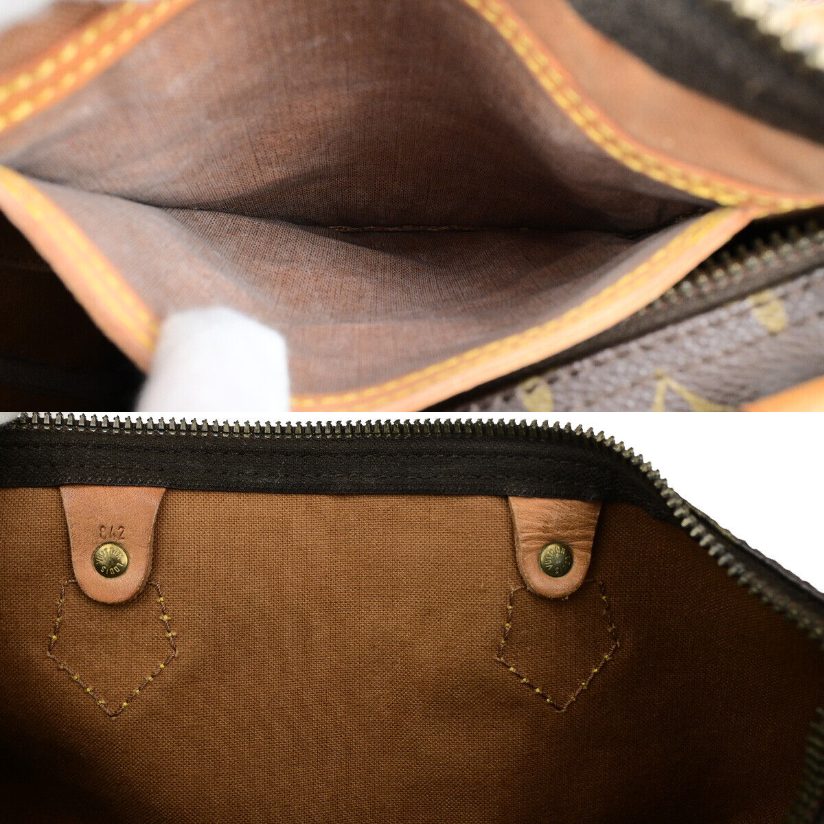 LOUIS VUITTON Speedy 30 Travel Hand Bag Monogram Leather Brown M41526 73SJ490