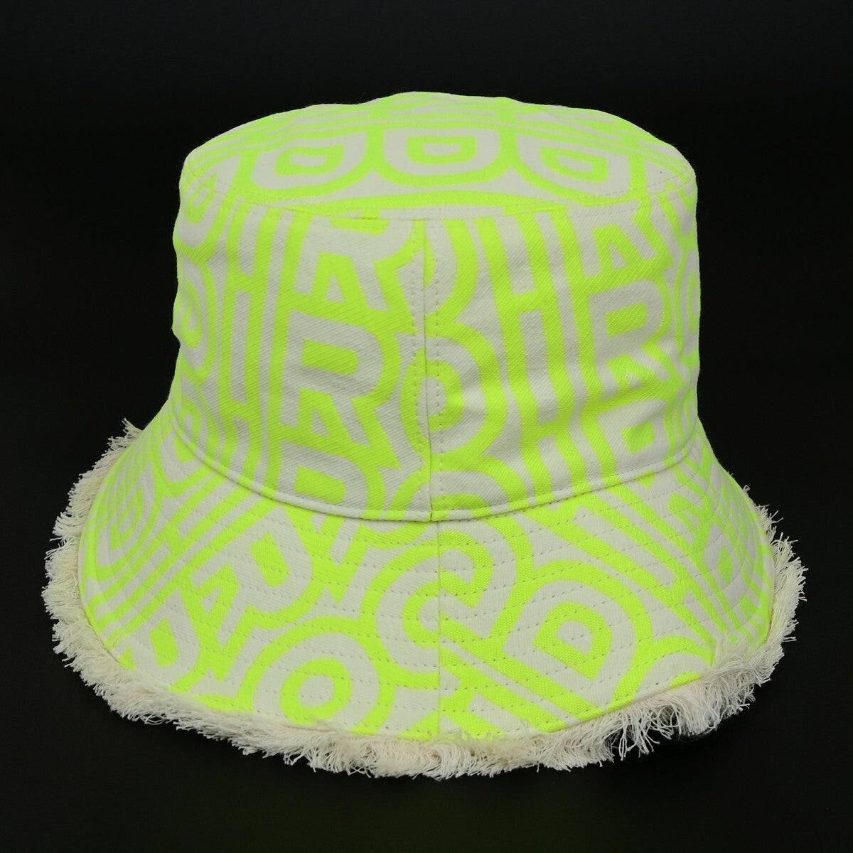 FENDI×MARC JACOBS Logo Bucket Hat #S Cotton Yellow Italy 64RL016