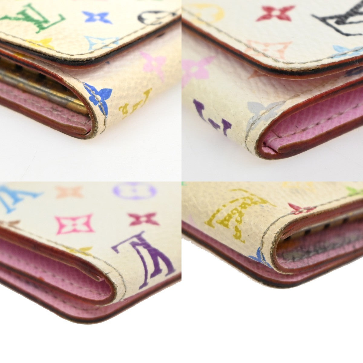 LOUIS VUITTON Multicles 4 Hook Key Case Monogram Multicolor White M60043 09KC665