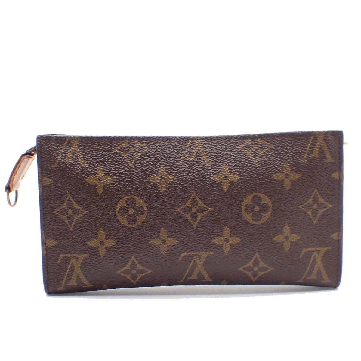 LOUIS VUITTON Logo BUCKET GM Pouch Bag Monogram Leather Brown France 02AA132