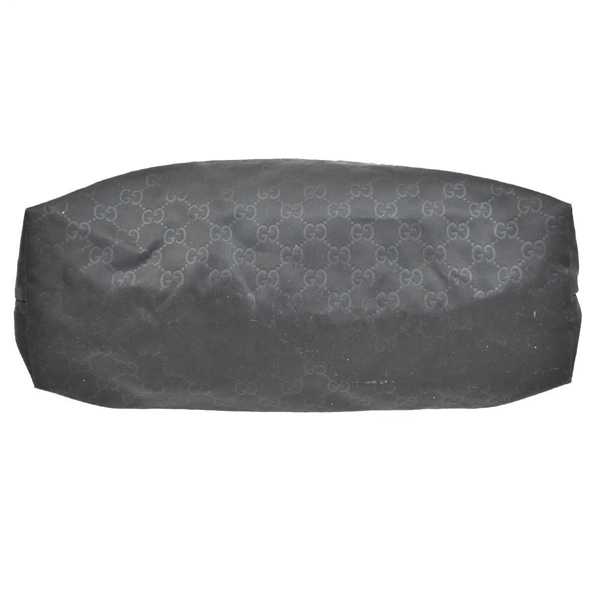 GUCCI GG Logo Pattern Shoulder Tote Bag Nylon Leather Black Italy GHW 61TA275