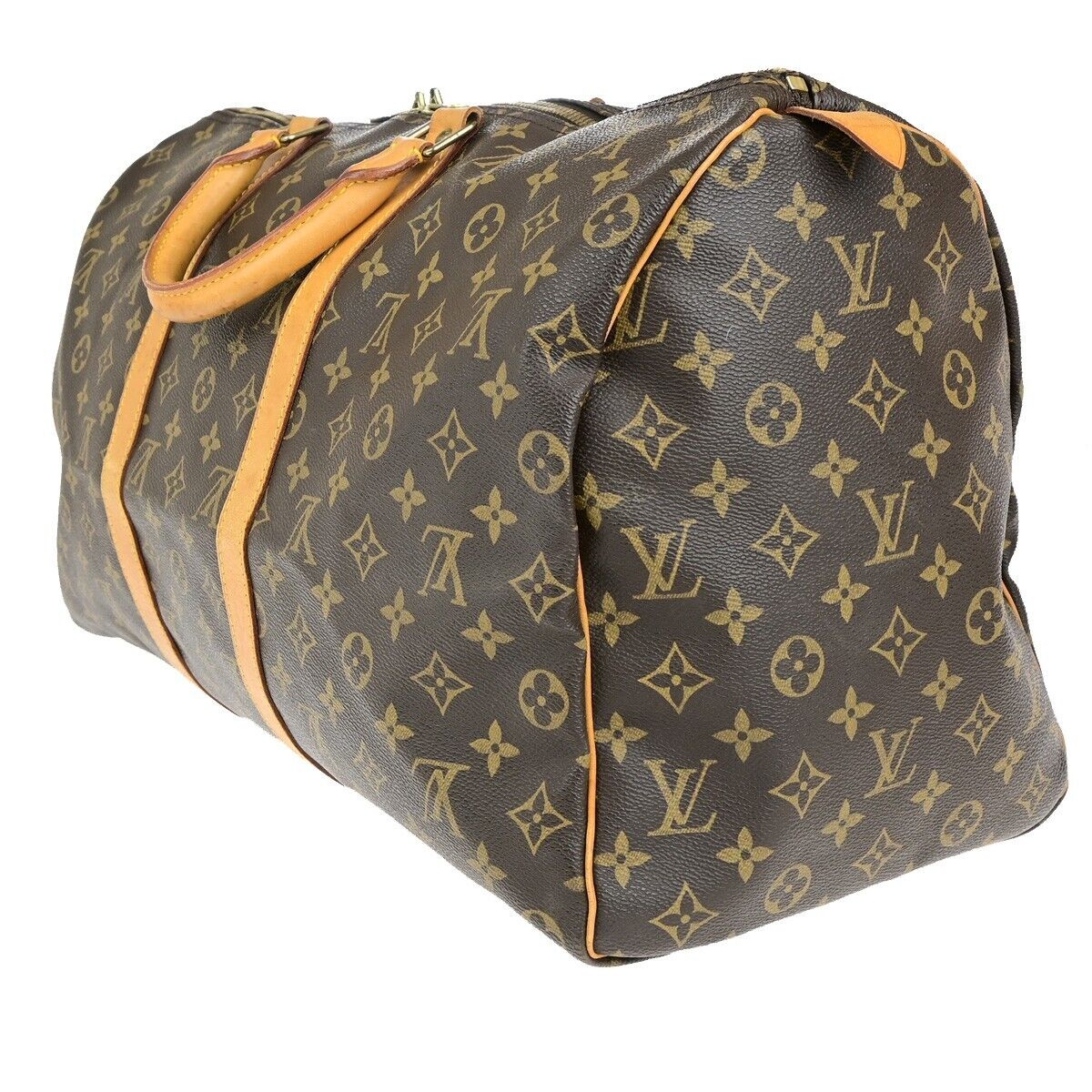 LOUIS VUITTON Keepall 50 Travel Hand Bag Monogram Leather Brown M41426 72ED322