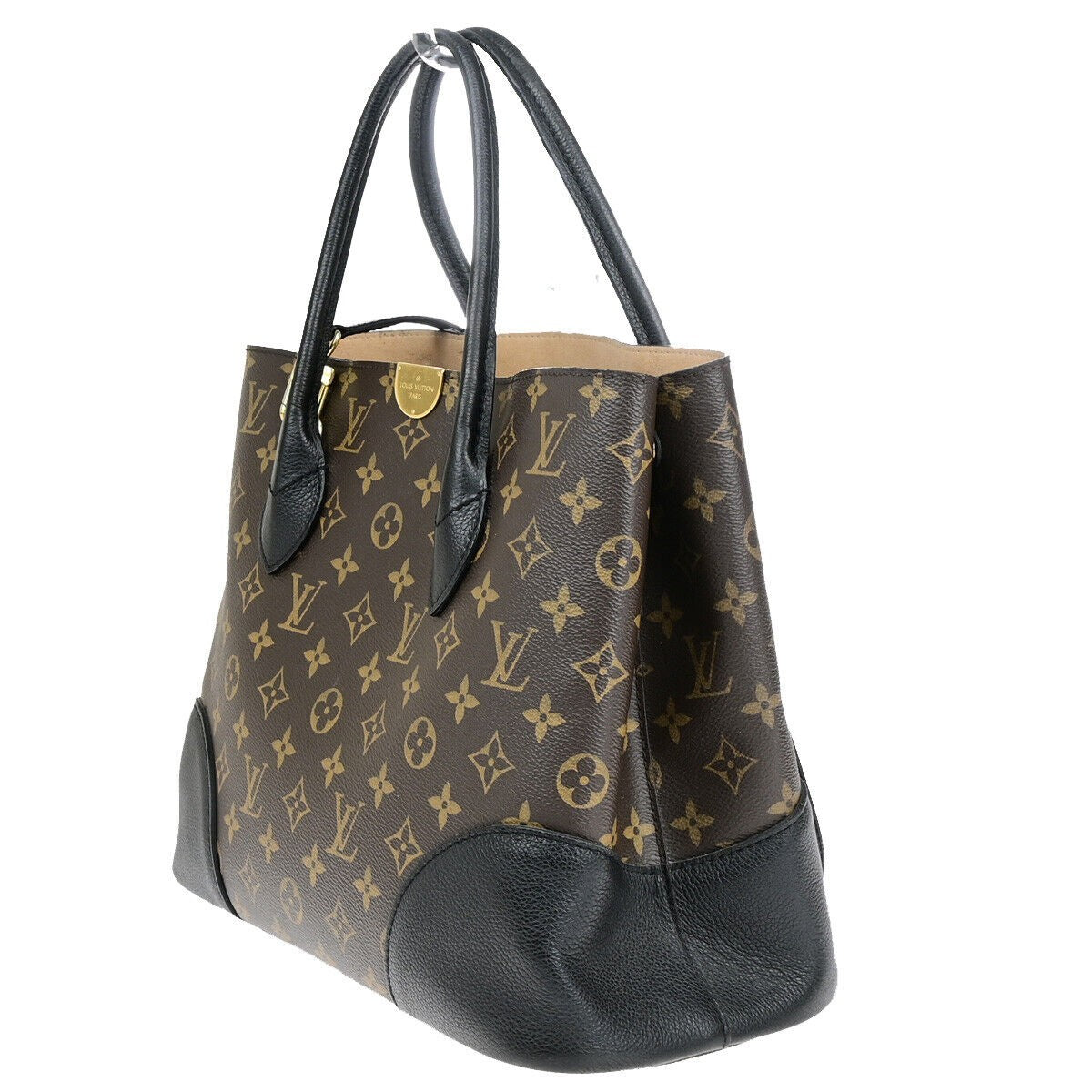 LOUIS VUITTON Flandrin 2Way Hand Bag Monogram Leather BN Black M41595 689RK211