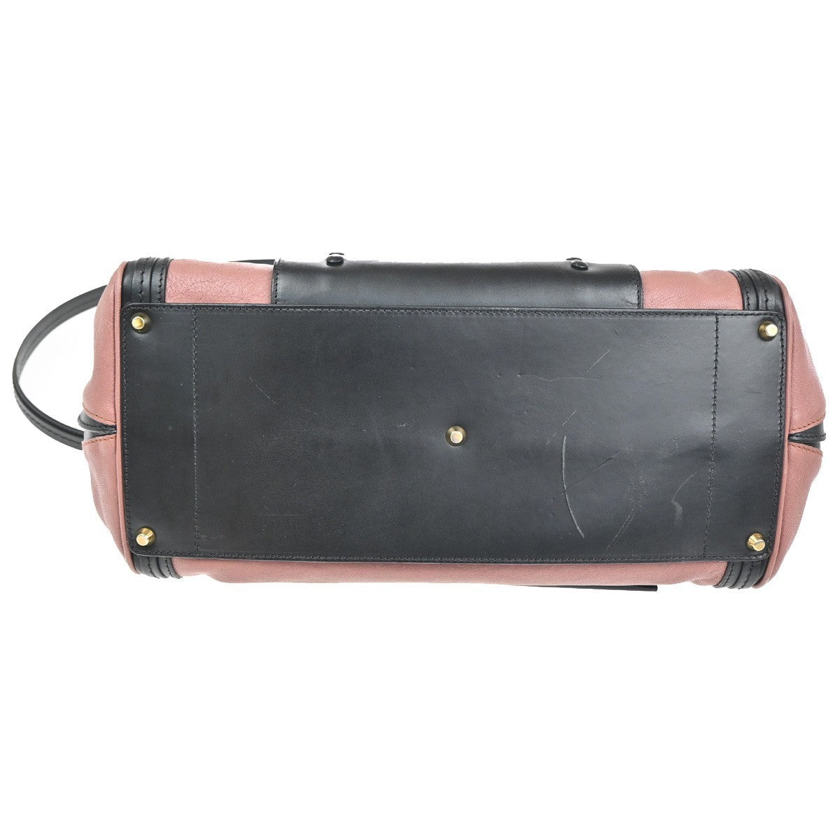 CHLOE Alice 2Way Shoulder Hand bag Leather Black Pink GHW Italy 35TA464