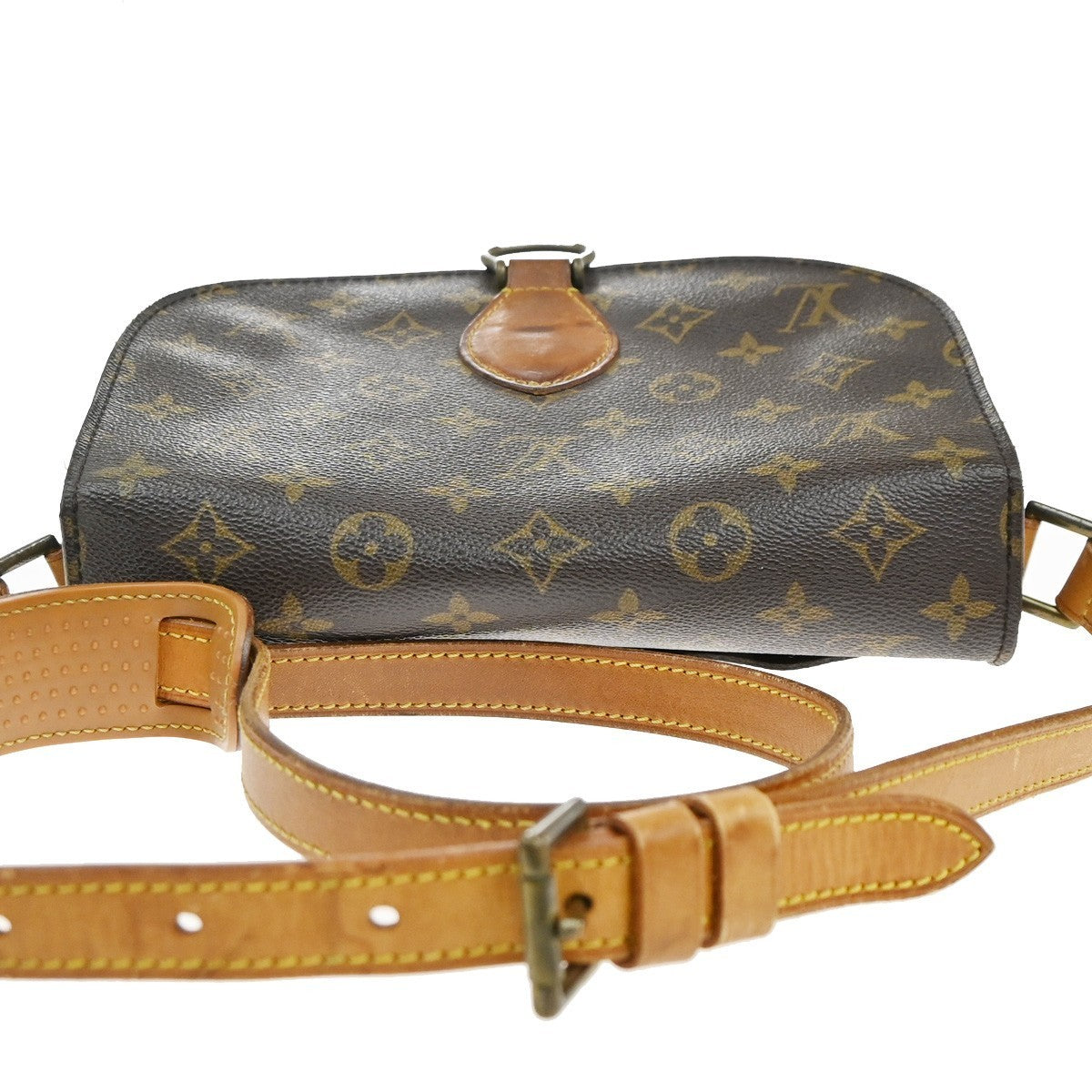 LOUIS VUITTON Saint Cloud GM Shoulder Bag Monogram Leather Brown M51242 34MA363