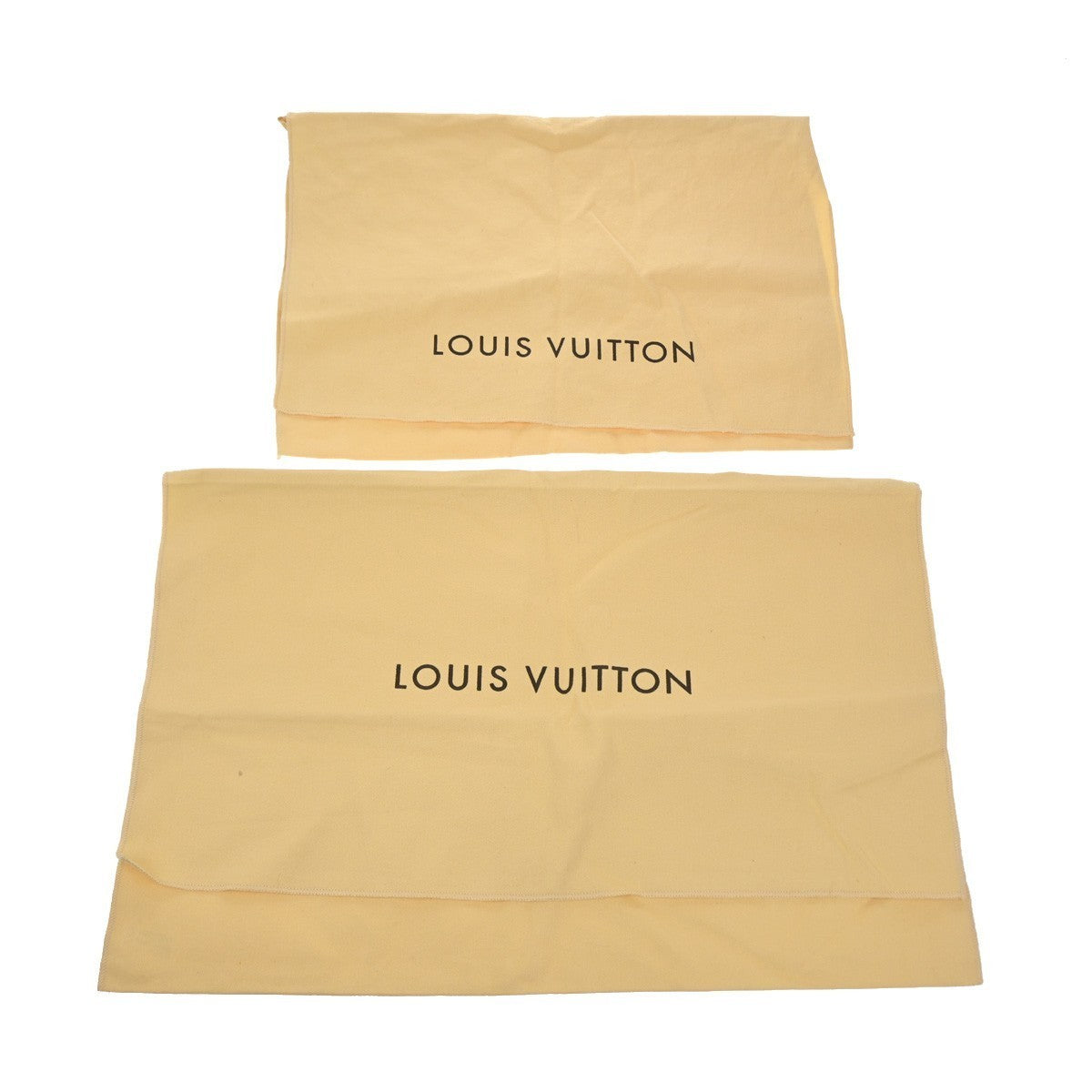 LOUIS VUITTON Logo 10 Set Dust Bag Drawstring Canvas Cotton Beige Brown 09KC113