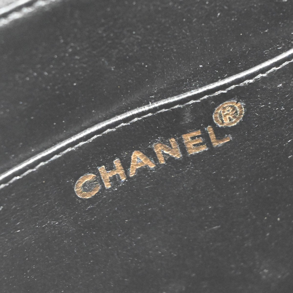 CHANEL CC Logo Business Hand Bag Grained Calfskin Leather Black GHW 375RF927