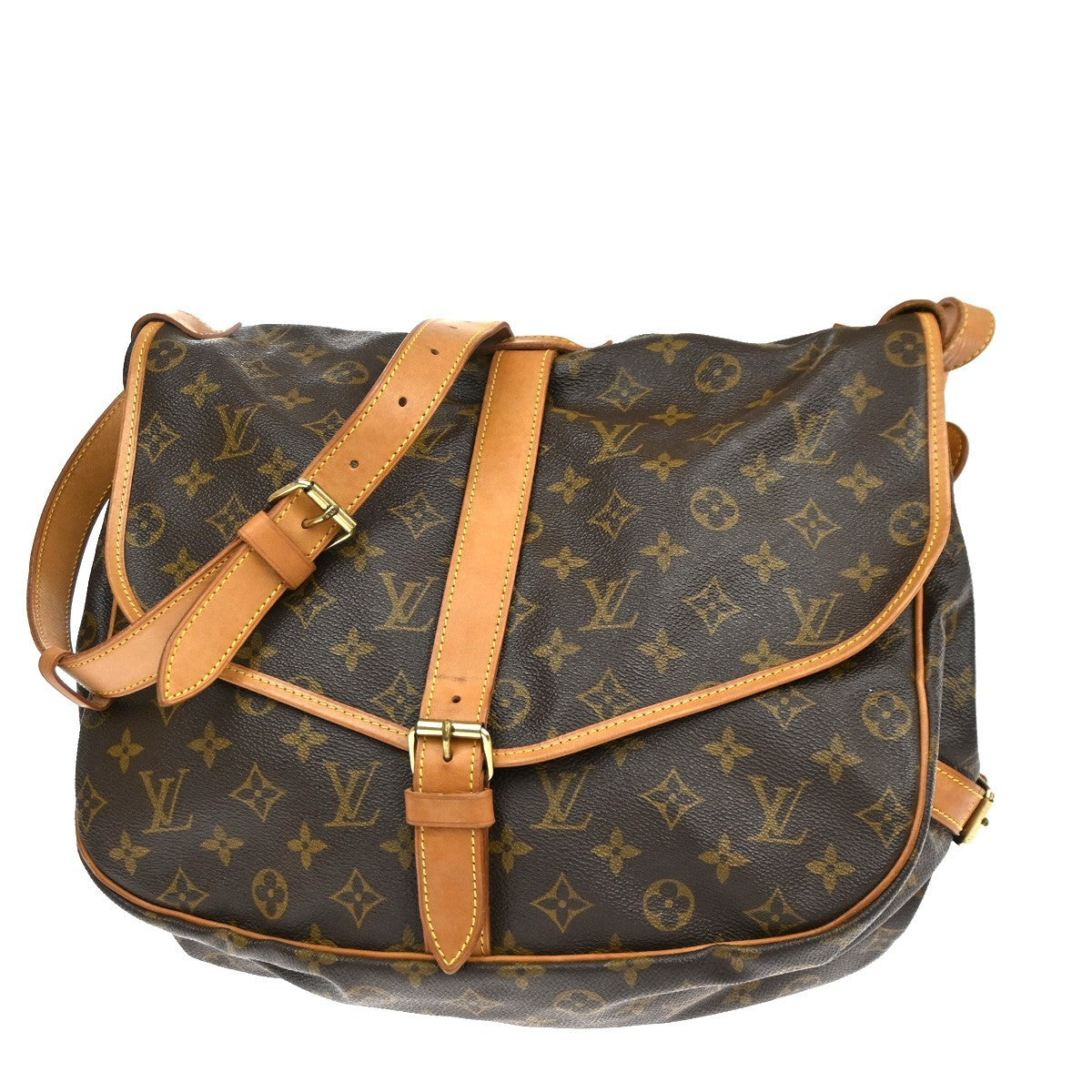 LOUIS VUITTON Saumur 35 Shoulder Bag Monogram Leather BN France M42254 11TA651