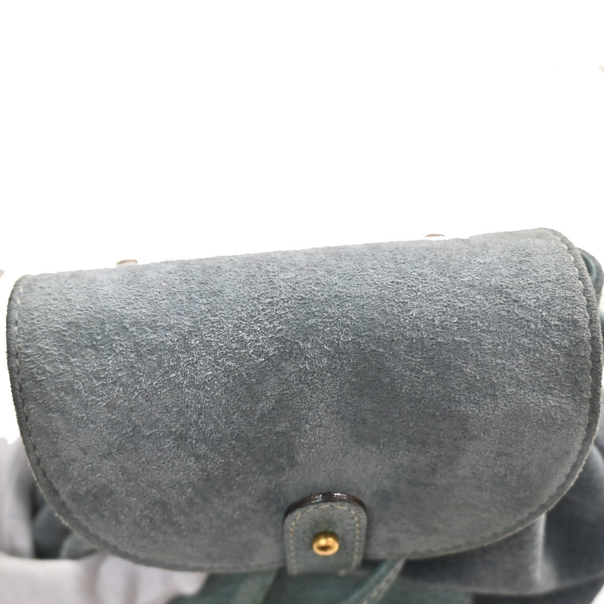 GUCCI Logo Bamboo Handle Mini Backpack Bag Suede Leather Green GHW Italy 36KC838