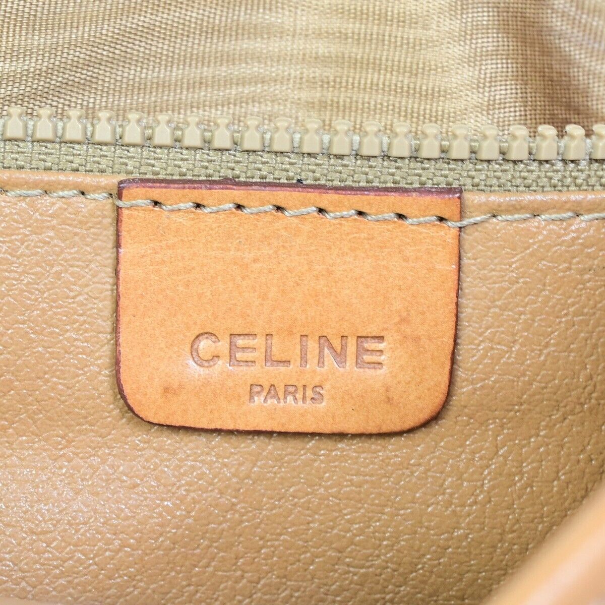 CELINE Logo Macadam Pattern Crossbody Shoulder Bag PVC Leather Brown 62SH929