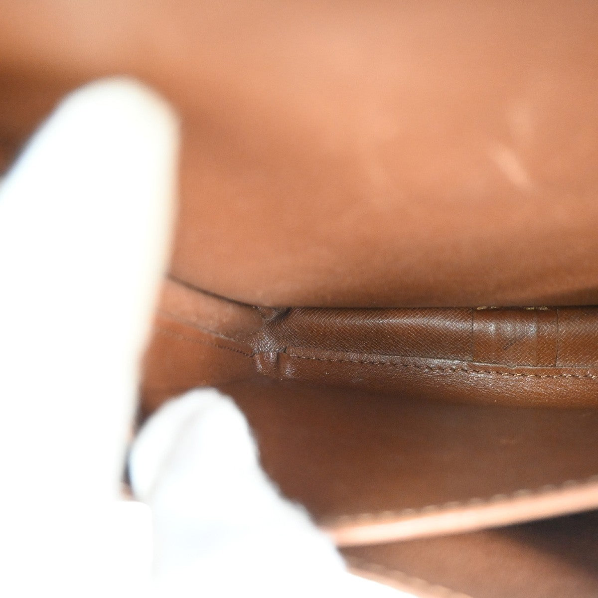 LOUIS VUITTON Cartouchiere MM Shoulder Bag Monogram Leather Brown M51253 86TA531