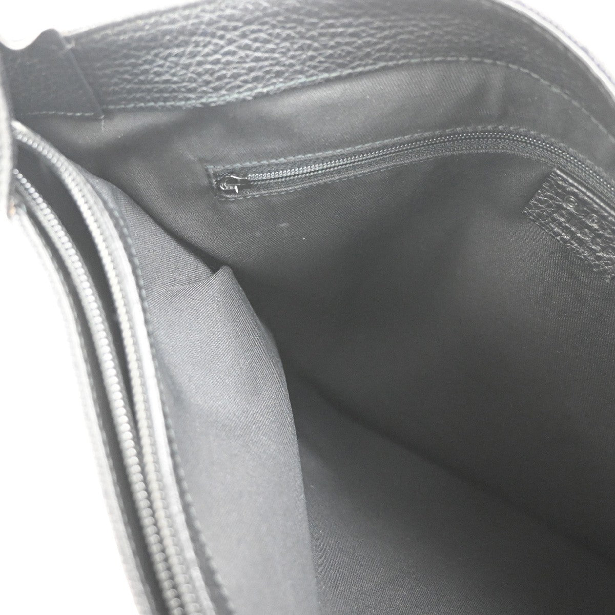 GUCCI Logo GG Pattern Shoulder Hand Bag Canvas Leather Black SHW Italy 79MA492