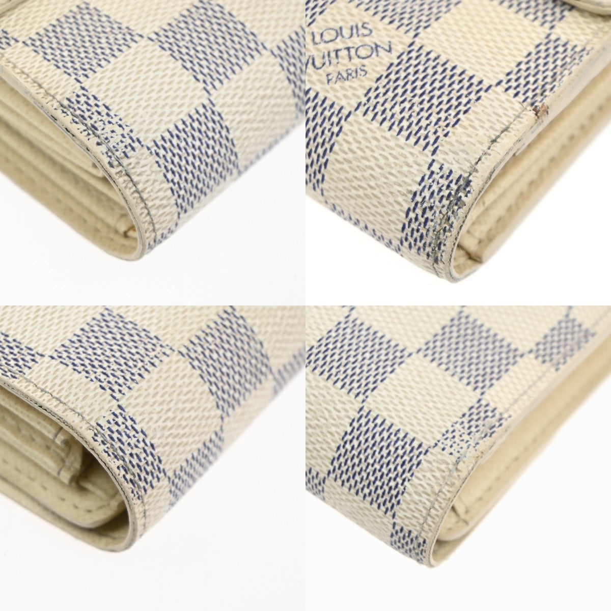 LOUIS VUITTON Portefeuille Alexandra Wallet Damier Azur Leather N63068 67KC474