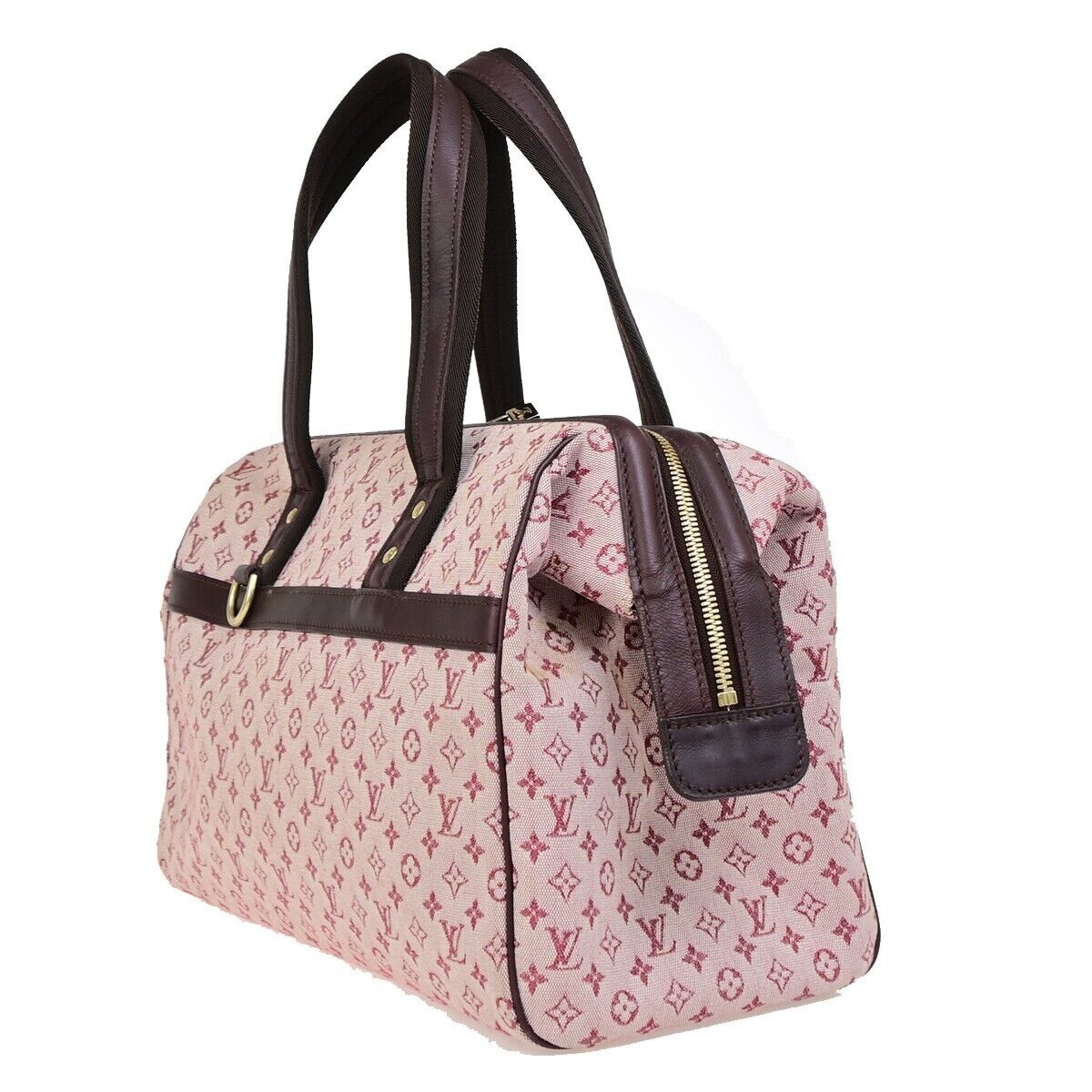 LOUIS VUITTON Logo Josephine GM Hand Bag Monogram Mini Canvas Red M92213 83EC887