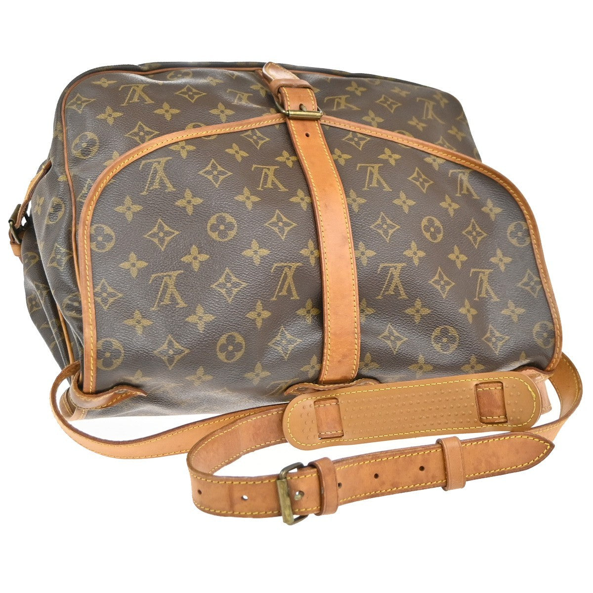 LOUIS VUITTON Saumur 35 Shoulder Bag Monogram Leather BN France M42254 87EG369