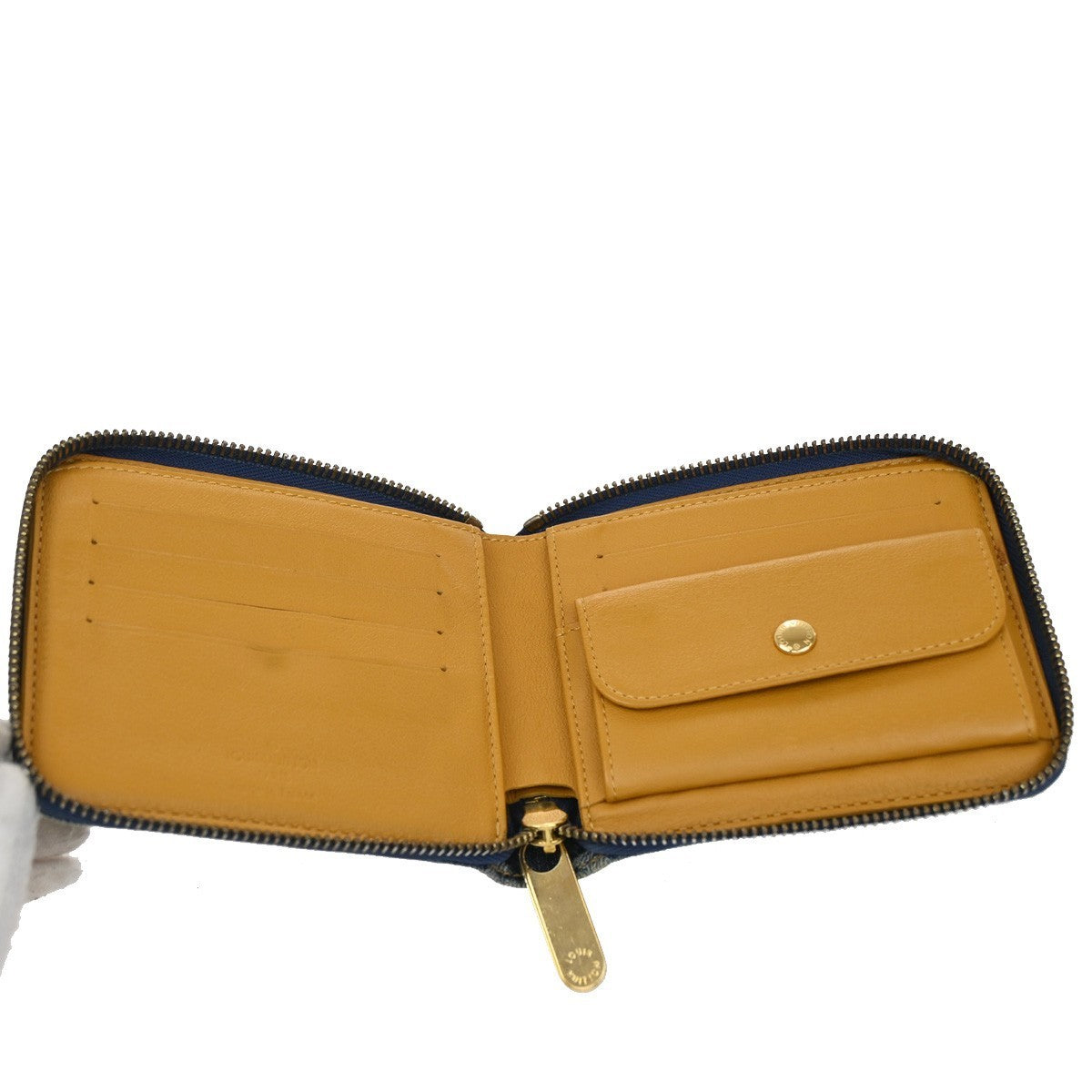 LOUIS VUITTON Mini Zippy Wallet Monogram Denim Canvas Leather BE M95342 98CA456