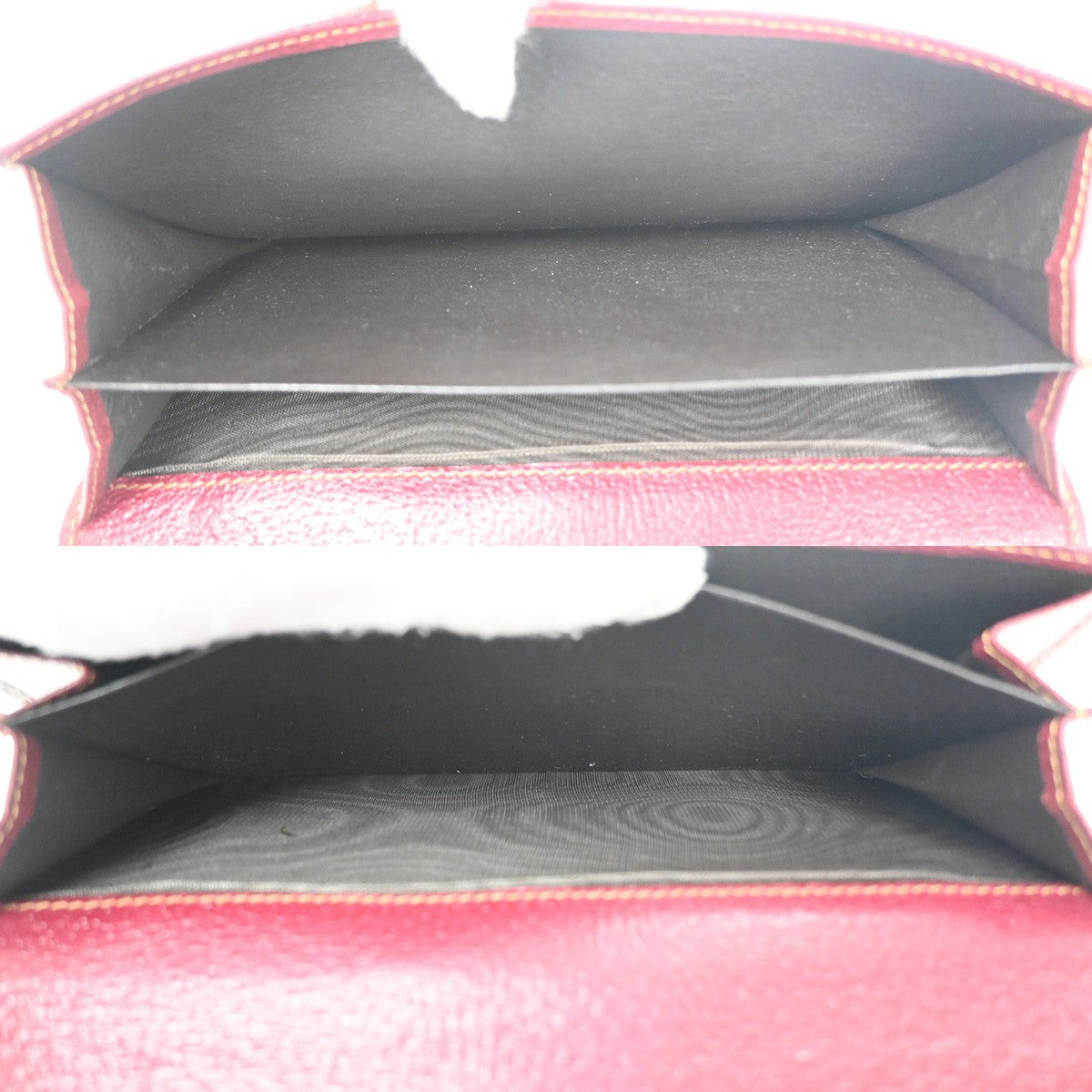 GUCCI GG Biifold Long Wallet Canvas Leather Red Beige SHW Italy 88KD057
