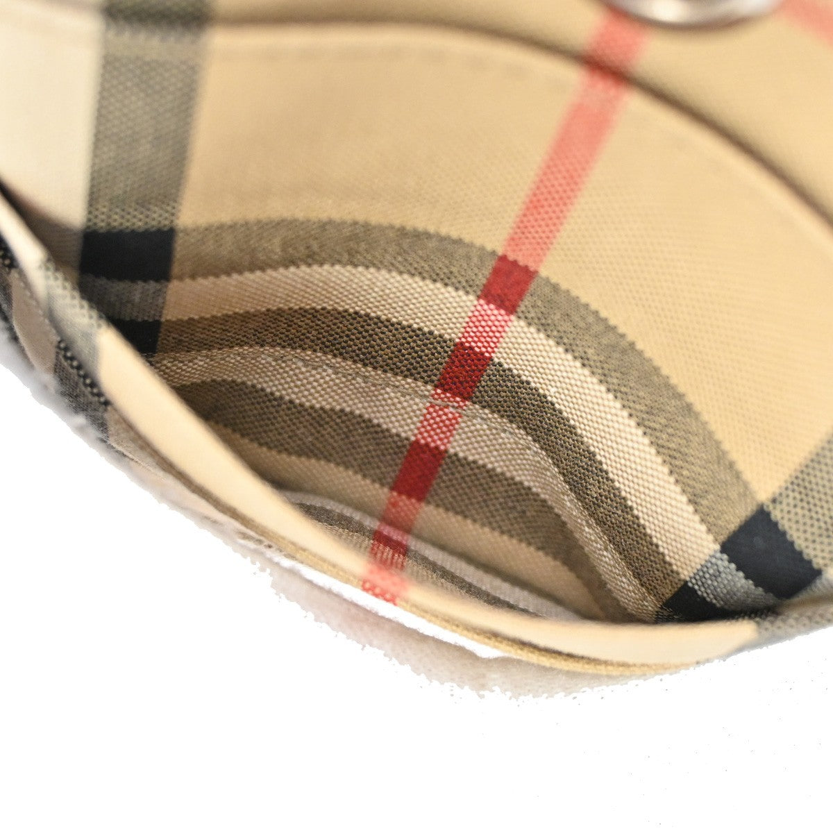 BURBERRY Logo Check Card Case Holder Canvas Leather Brown Black Italy 67KB292