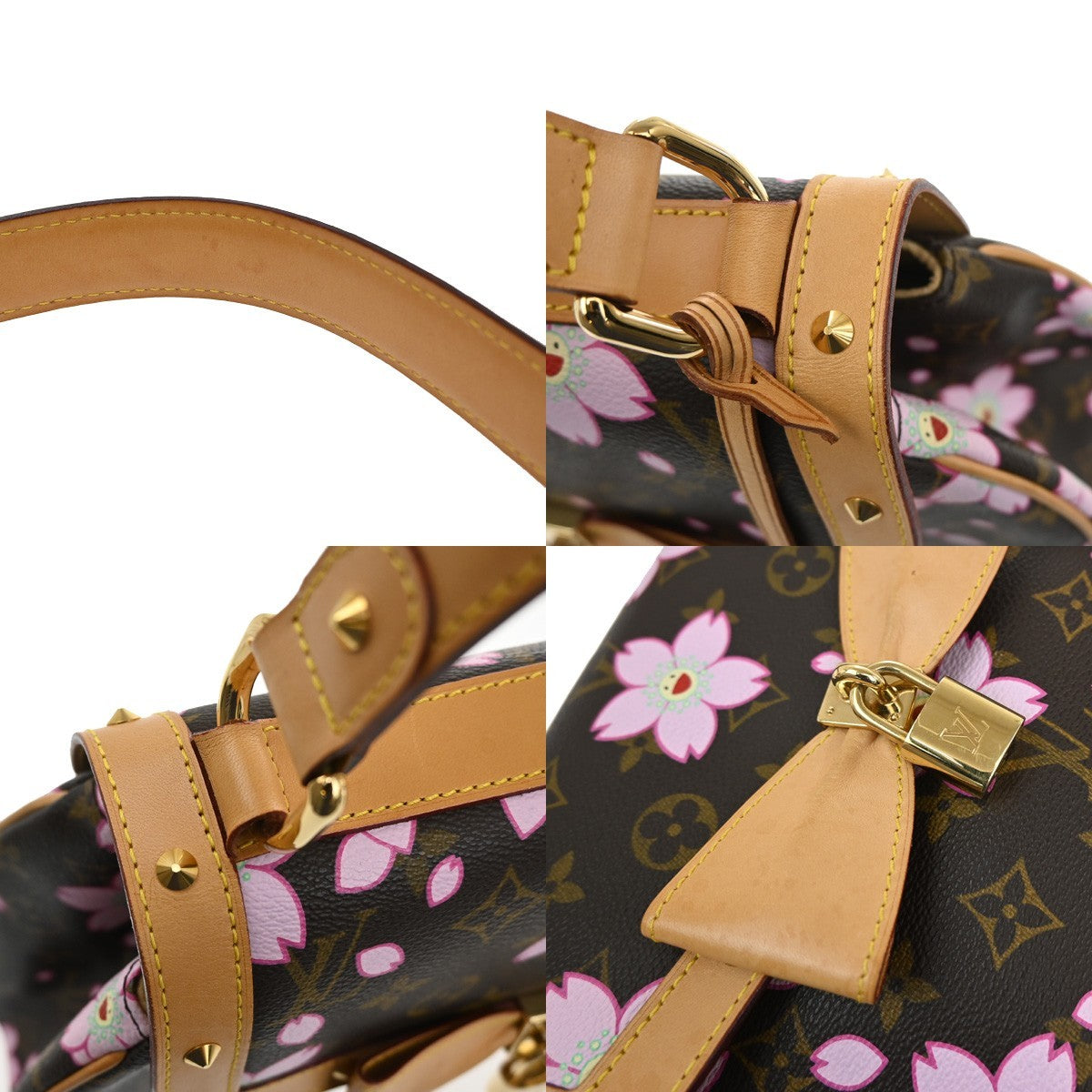 LOUIS VUITTON Sac Retro PM Hand Bag Monogram Cherry Blossom BN M92012 806LC598