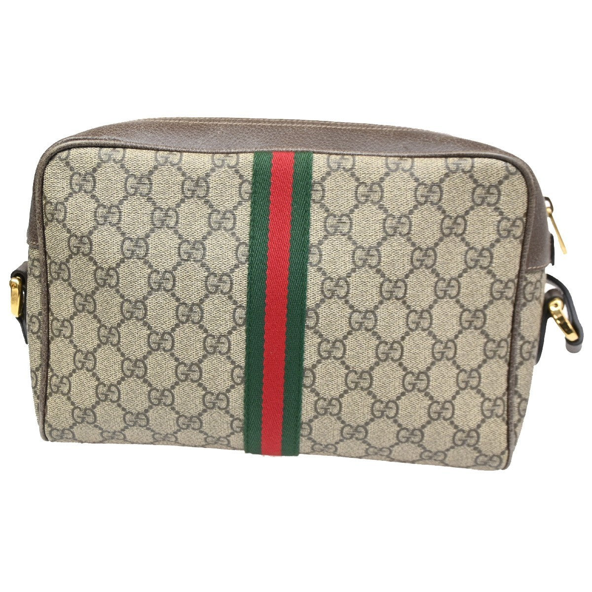 GUCCI Ophidia GG Pattern Crossbody Shoulder Bag Supreme Leather Brown 73KC244