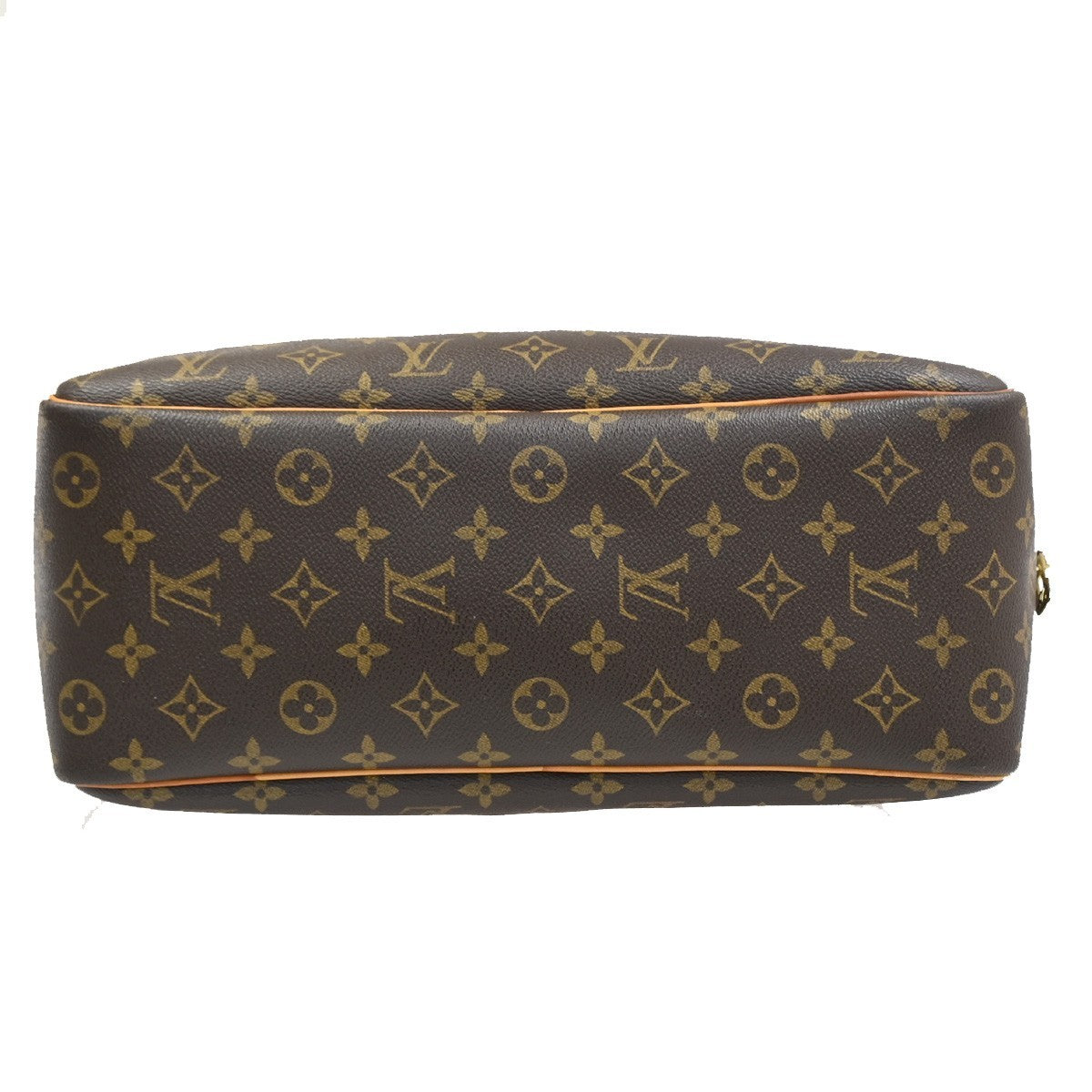 LOUIS VUITTON LV Logo Deauville Hand Bag Monogram Leather Brown M47270 84SA048